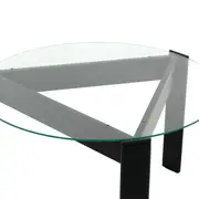 MESA DE CENTRO REDONDA 83 CM TRISKEL - EBANIZADO/INCOLOR - Foto 4