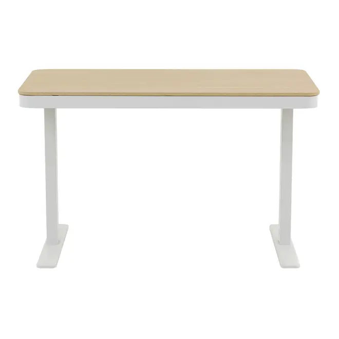 MESA DE ESCRITÓRIO REGULÁVEL E ELÉTRICA 1 GAVETA 1,18 M X 60 CM ELEVATION PLUS - BRANCO/CARVALHO - Foto 8