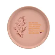 MINHA MÃE É SEREIA CORAL PRATO SOBREMESA - ROSA CLARO/BORDÔ - Foto 1