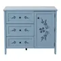 CÔMODA 3 GAVETAS/1 PORTA 93 CM X 53 CM BOUQUET XODÓ - BLEU CENDRÉ/MULTICOR - Foto 1