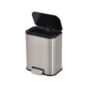 LIXEIRA 5 L LEXING - INOX/PRETO - Foto 3