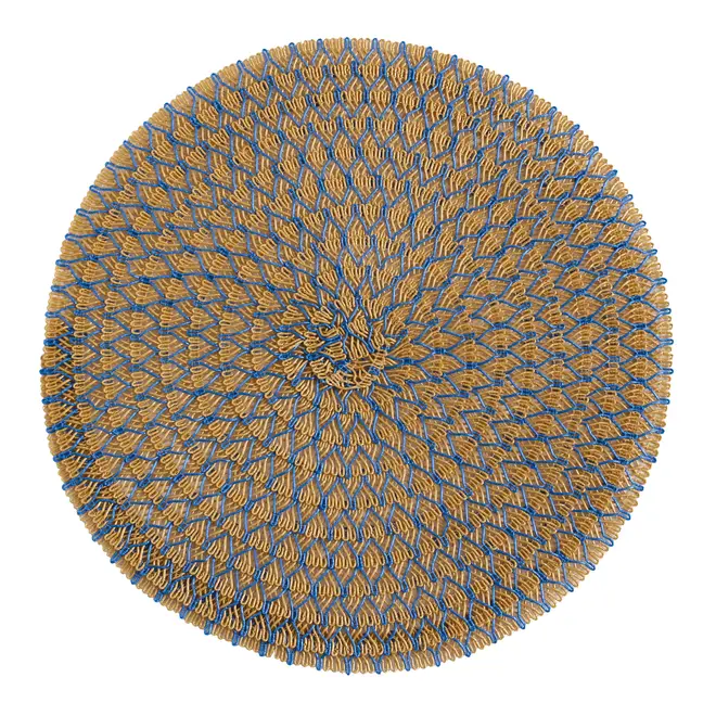 LUGAR AMERICANO PLÁSTICO 38 CM ARRAIOS - AZUL HISTÓRICO/NATURAL - Foto 1