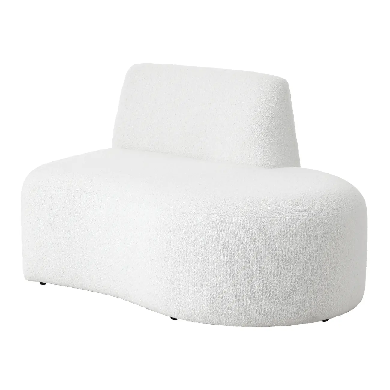 SOFÁ 2 LUGARES ESTENDIDO ESQUERDO ÔNDULO - BOUCLÉ BRANCO - Foto 6