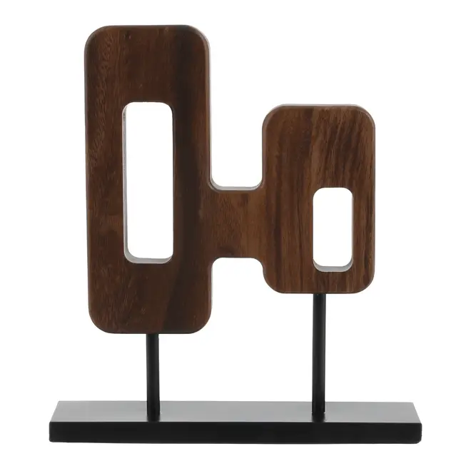 ADORNO MESA 40 CM IPANEMA - NOZES/PRETO - Foto 1