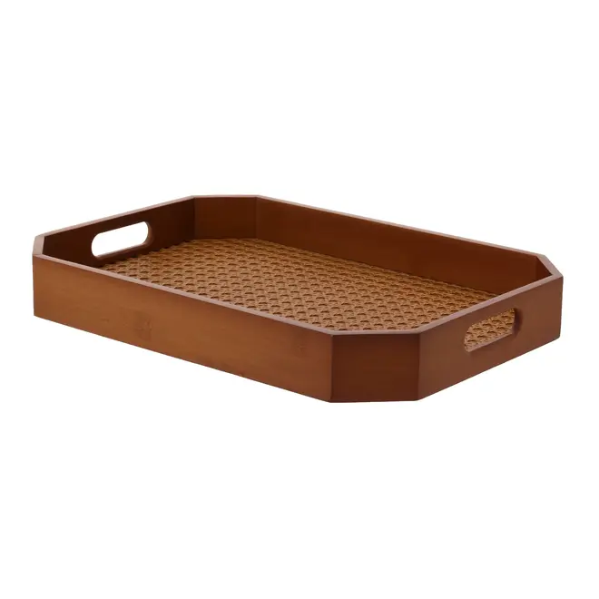 BANDEJA COM PALHINHA 38 CM X 26 CM ACÁCIA - ACÁCIA - Foto 2