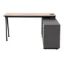 MESA COM BALCÃO 1 PORTA BASCULANTE/1 GAVETA 1,60 M X 1,60 M ALETA - KONKRET/OAK TAMMI - Foto 9