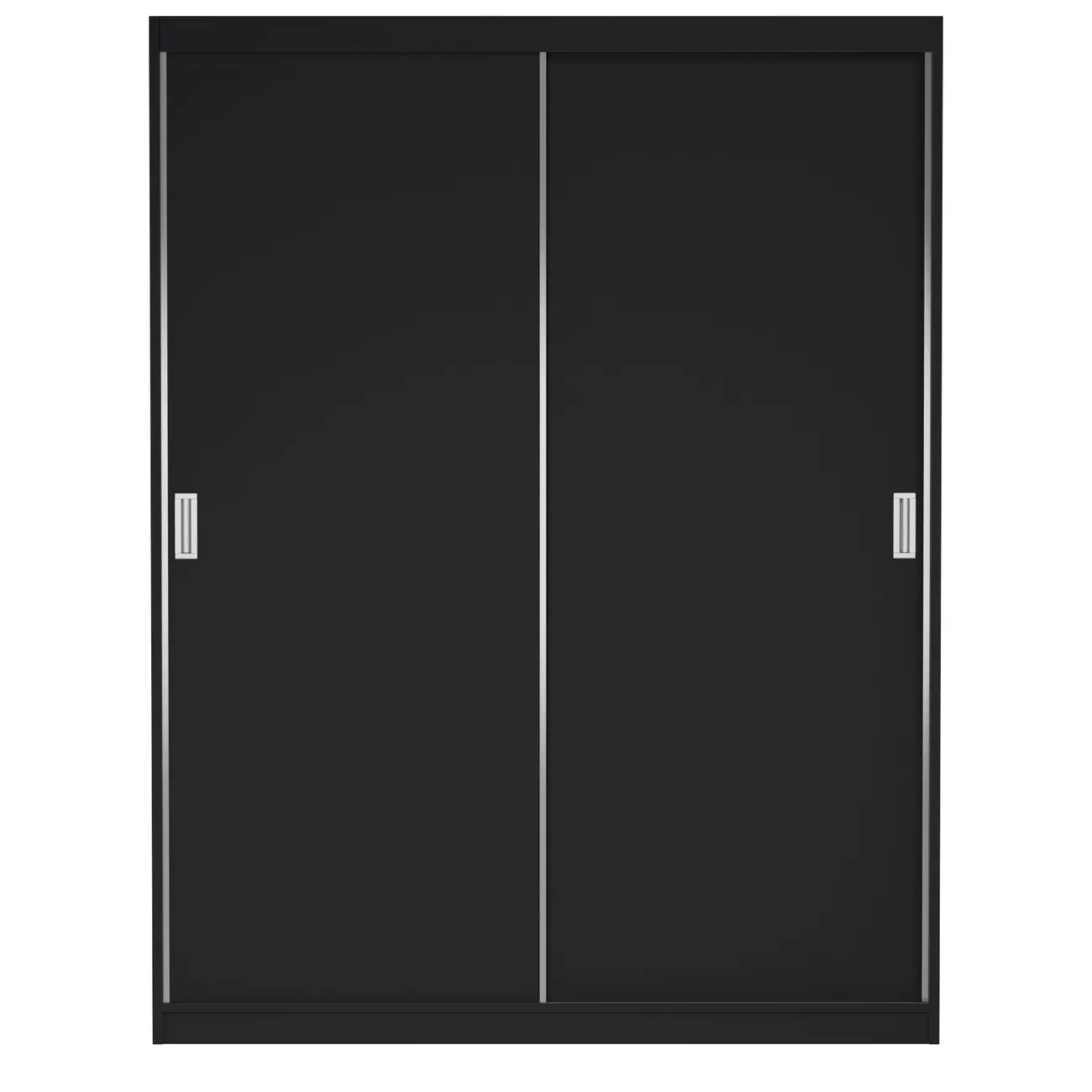 GUARDA-ROUPA DE CASAL 2 PORTAS DE CORRER 180 NOVILE - PRETO/BRANCO - Foto 19