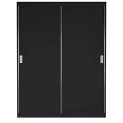 GUARDA-ROUPA DE CASAL 2 PORTAS DE CORRER 180 NOVILE - PRETO/BRANCO - Foto 19