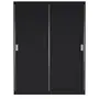 GUARDA-ROUPA DE CASAL 2 PORTAS DE CORRER 180 NOVILE - PRETO/BRANCO - Foto 19