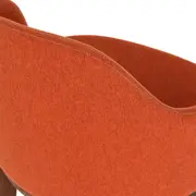 CADEIRA DE JANTAR COM BRAÇOS KLOE - NOZES/TERRACOTA - Foto 9