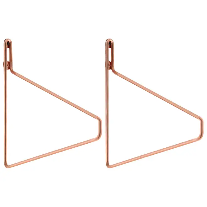 SUPORTE PARA PRATELEIRA COM 2 PEÇAS FINELINE - COBRE - Foto 1