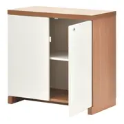 ARMÁRIO PARA ESCRITÓRIO BAIXO 2 PORTAS FIND - FREIJÓ/BRANCO - Foto 5