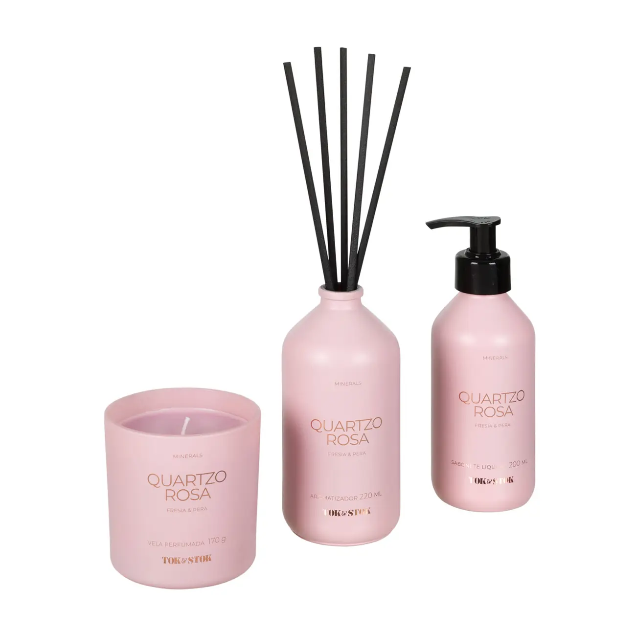 AROMATIZADOR FRÉSIA E PERA 220 ML MINERALS - QUARTZO ROSA/PRETO - Foto 27