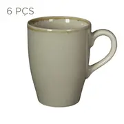 JOGO DE CANECAS 350 ML C/6 PEÇAS FINEST - AREIA/ARGILA - Foto 1