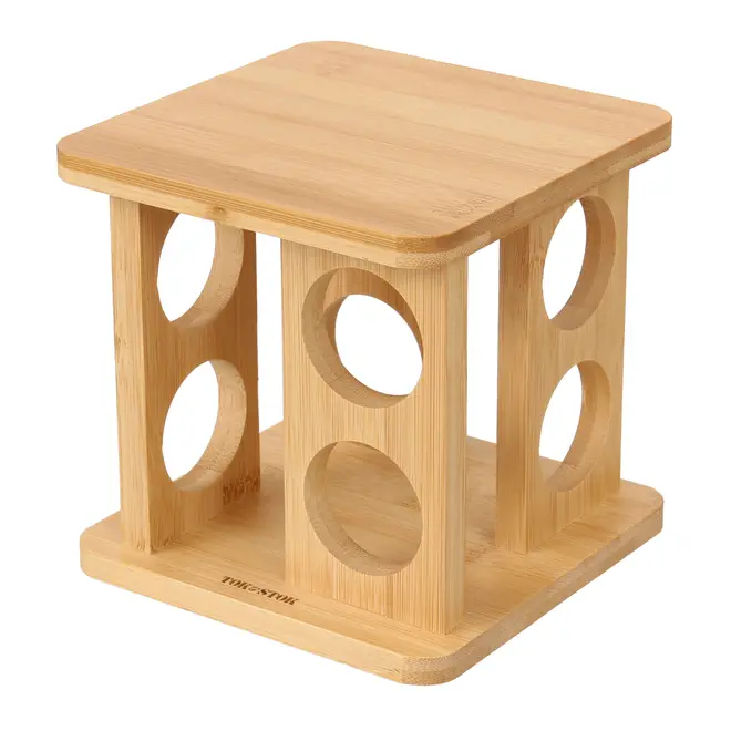 PORTA-TEMPEROS CONJUNTO COM 8 PEÇAS BAMBOO - BAMBU/INCOLOR - Foto 6