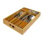 FAQUEIRO 24 PEÇAS PARA 6 PESSOAS BAMBWOOD - INOX/NATURAL - Foto 3
