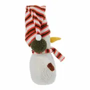 ADORNO BONECO DE NEVE 27 CM SANTA ROCKS - BRANCO/VERMELHO - Foto 4