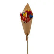 ARRANJO COM 20 FLORES FLOR DE CAPIM - VERMELHO/FIBRA CLARA - Foto 1