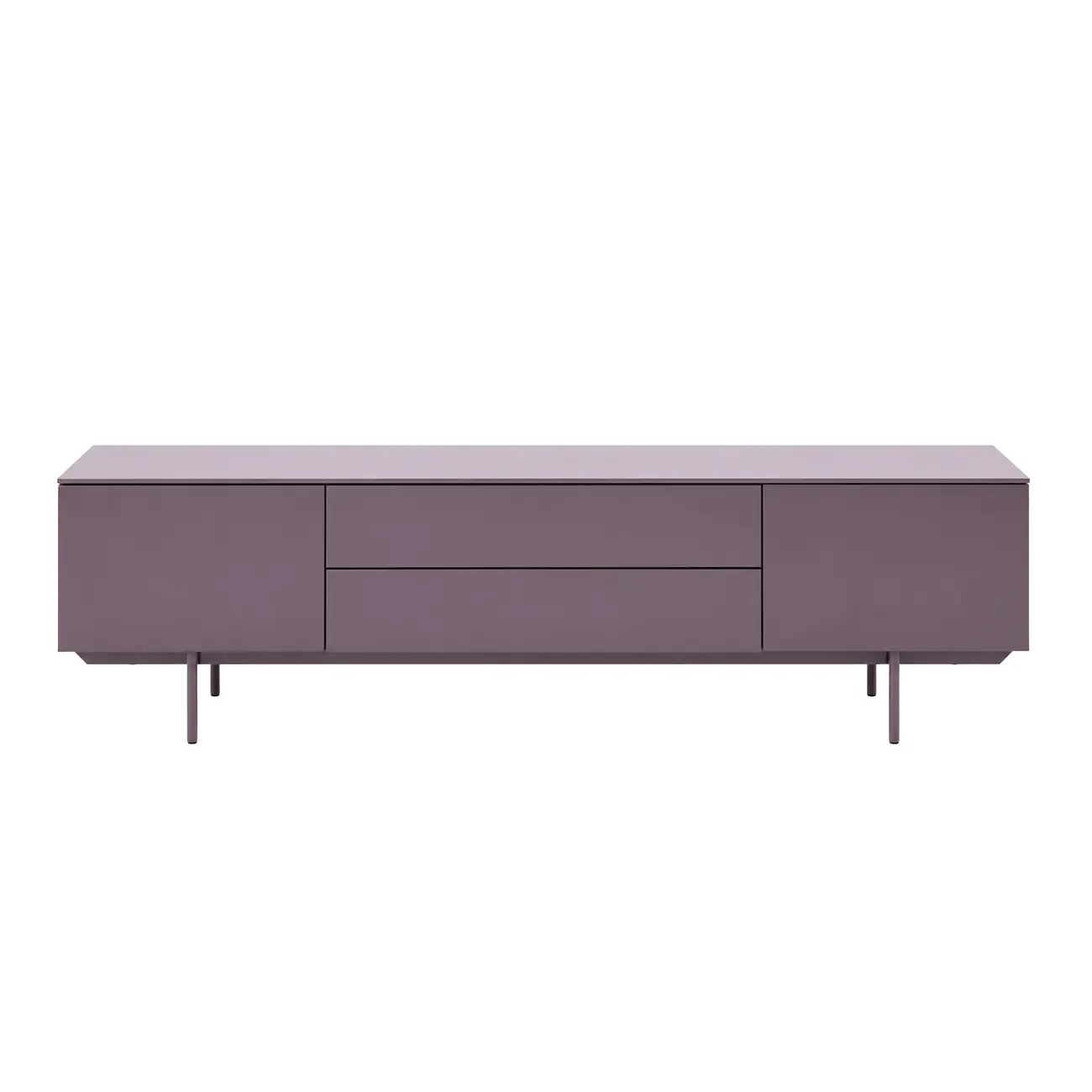 RACK 2 PORTAS/2 GAVETAS 1,80 M X 42 CM THE FOLD - RUBY MOCHA/RUBY MOCHA - Foto 1