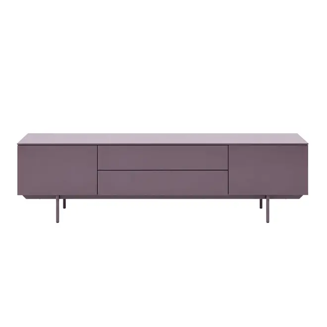 RACK 2 PORTAS/2 GAVETAS 1,80 M X 42 CM THE FOLD - RUBY MOCHA/RUBY MOCHA - Foto 1