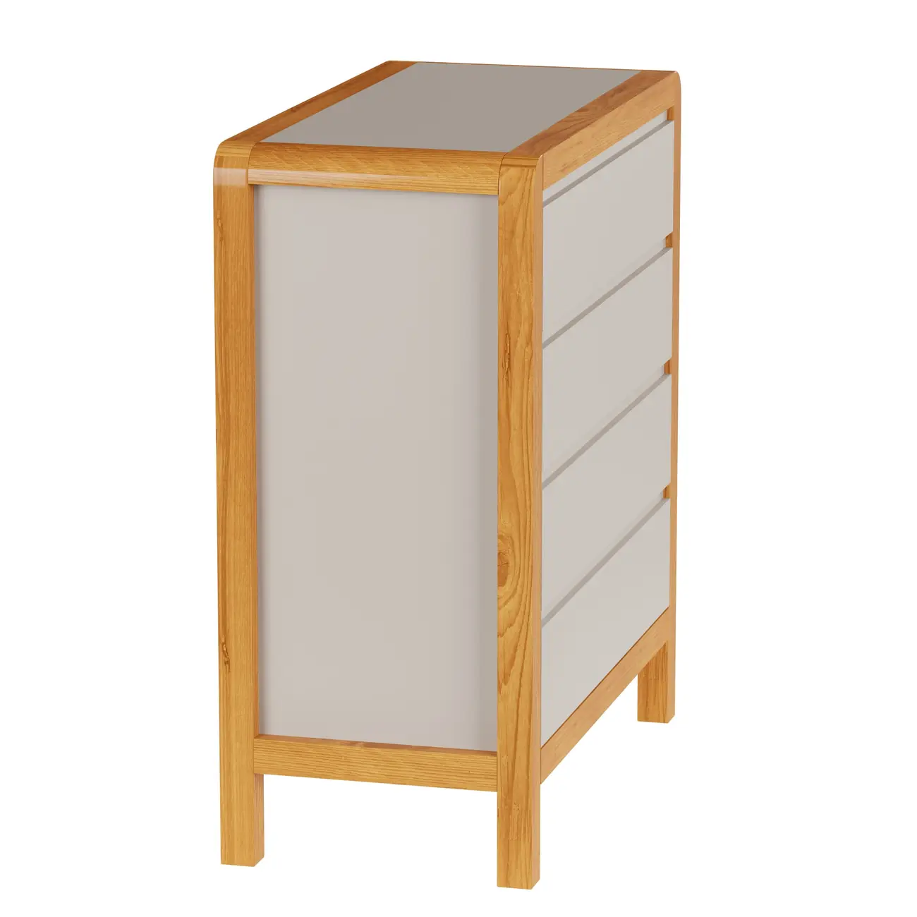 CÔMODA 4 GAVETAS 90 CM X 45 CM KANT - CAMELO/AMÊNDOA - Foto 30