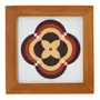 QUADRO 12 CM X 12 CM BLOOMBELOT MARIGOLD - NOZES/MARROM DE LEI - Foto 1