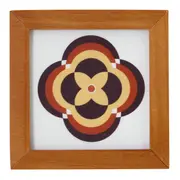 QUADRO 12 CM X 12 CM BLOOMBELOT MARIGOLD - NOZES/MARROM DE LEI - Foto 1
