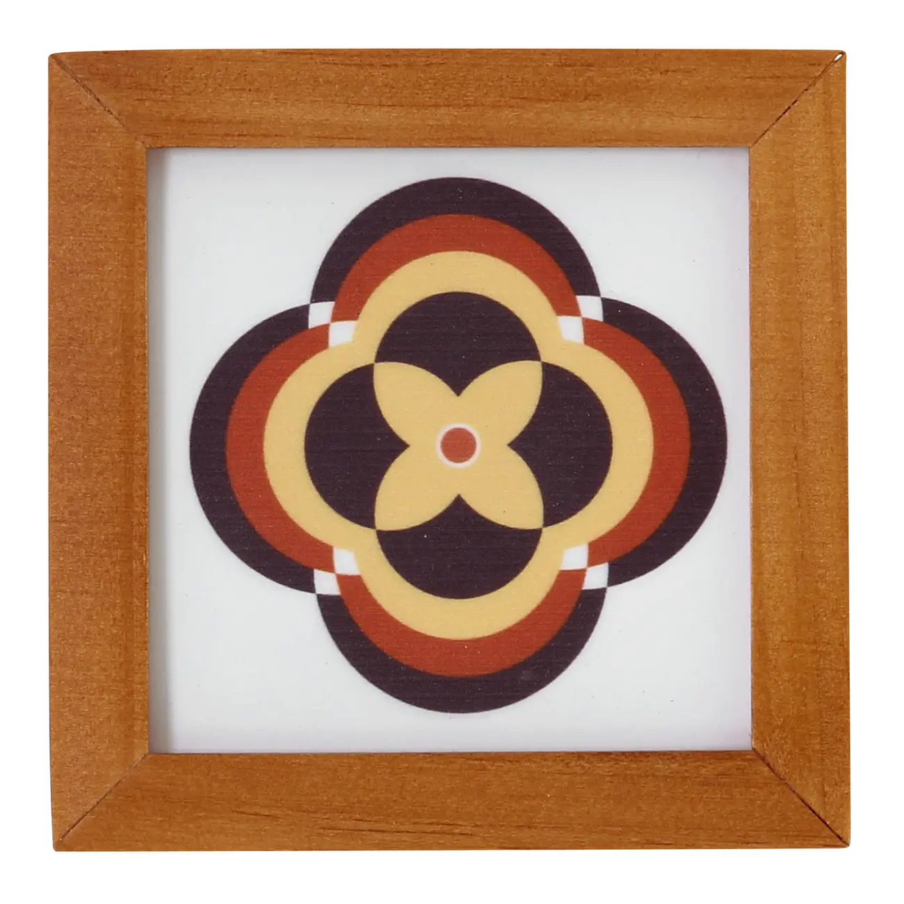 QUADRO 12 CM X 12 CM BLOOMBELOT MARIGOLD - NOZES/MARROM DE LEI - Foto 1