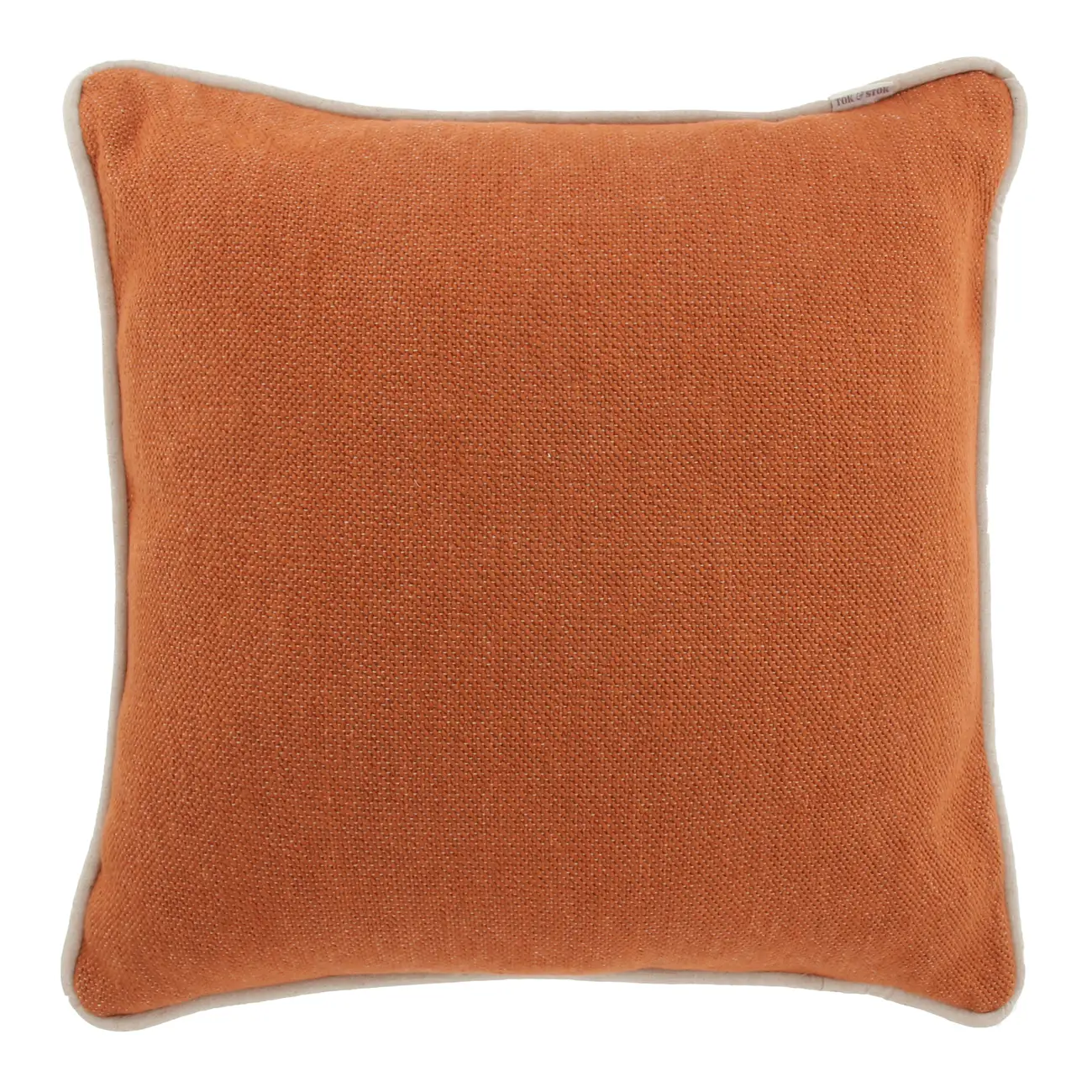 ALMOFADA 50 CM X 50 CM AURORA - TERRACOTA/NATURAL - Foto 1