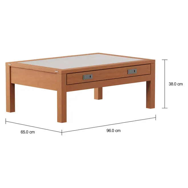 MESA DE CENTRO 96 CM X 65 CM ARMAZÉM - NOZES/INCOLOR - Foto 9