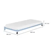 CAMA DE SOLTEIRO INFERIOR 78 CM FLAT - AZUL CLARO - Foto 26