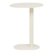 MESA LATERAL OVAL 50 CM X 35 CM THEKE - OFF WHITE - Foto 1