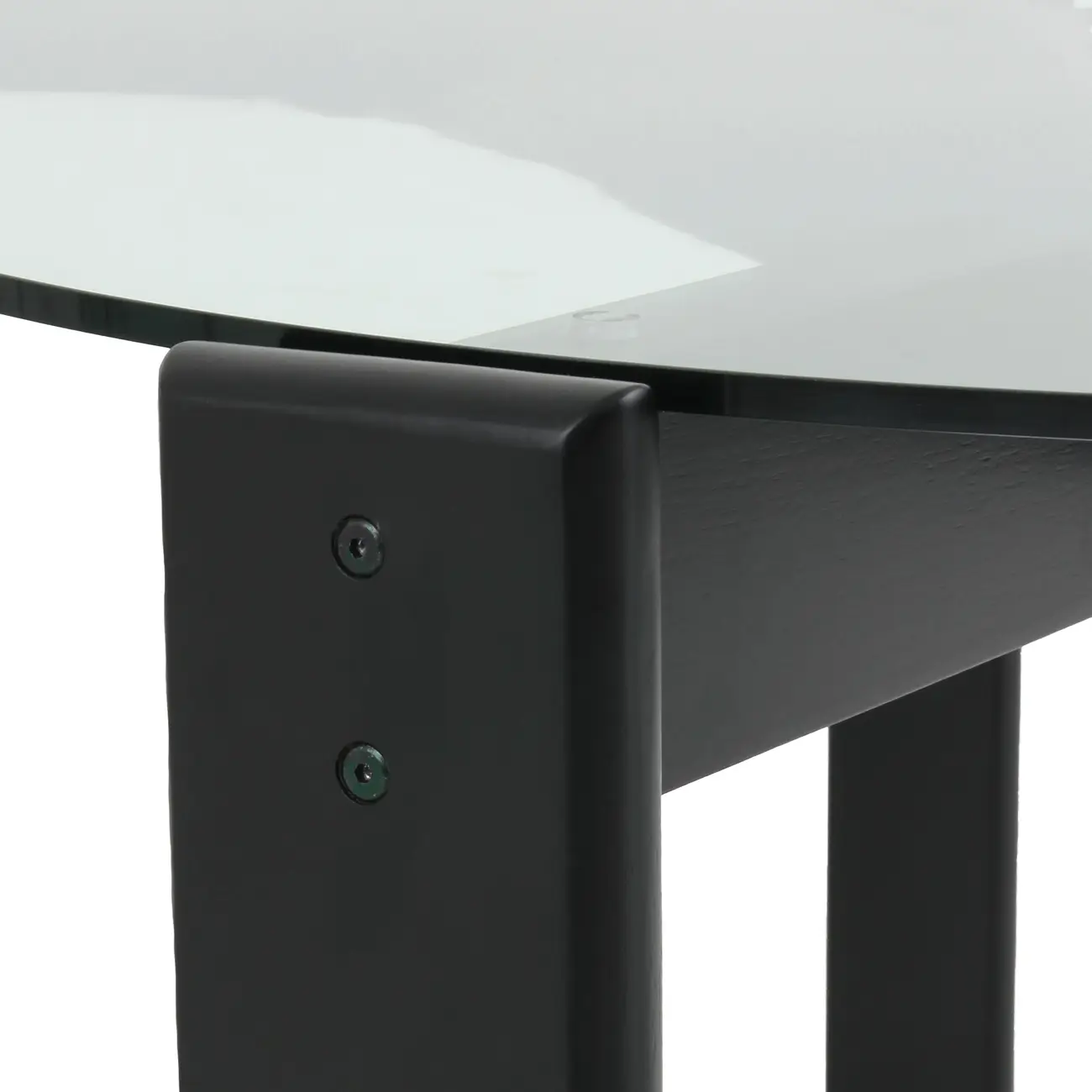 MESA LATERAL REDONDA 53 CM TRISKEL - EBANIZADO/INCOLOR - Foto 5