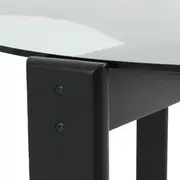 MESA LATERAL REDONDA 53 CM TRISKEL - EBANIZADO/INCOLOR - Foto 5