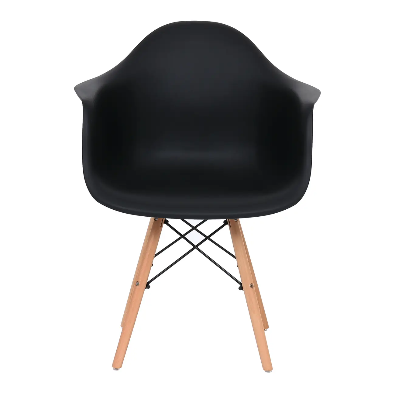 CADEIRA COM BRAÇOS EASY WOOD - FAIA/PRETO - Foto 2