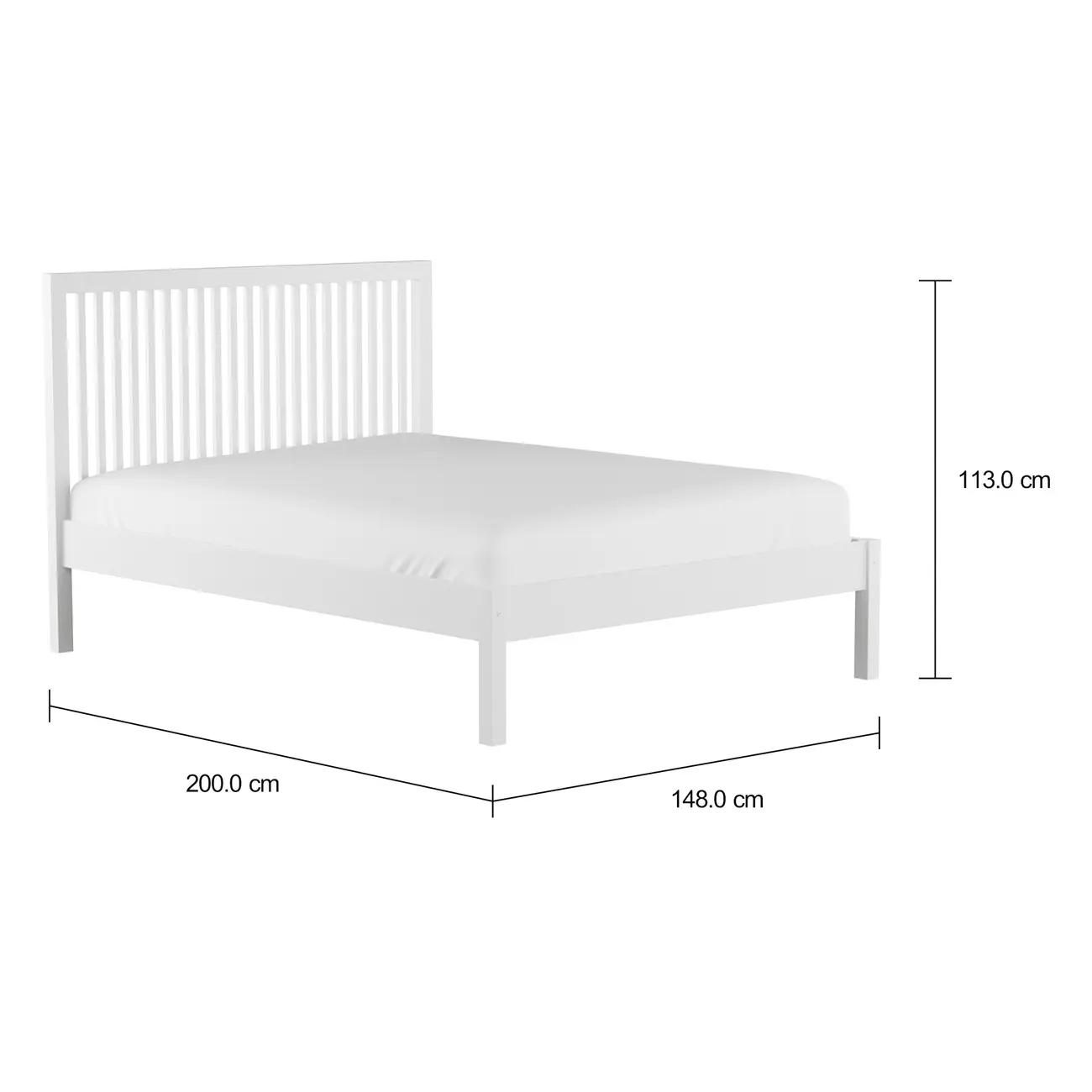 CAMA DE CASAL 1,38 M TINTO HIGH - BRANCO - Foto 7
