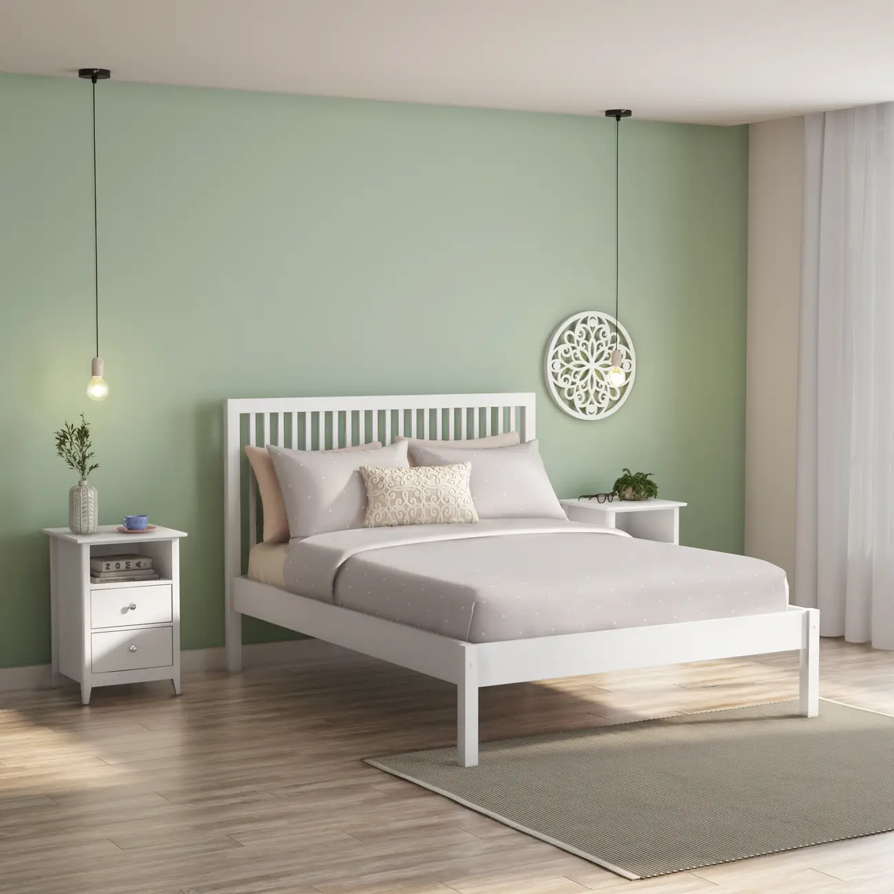 CAMA DE CASAL 1,38 M TINTO HIGH - BRANCO - Foto 8