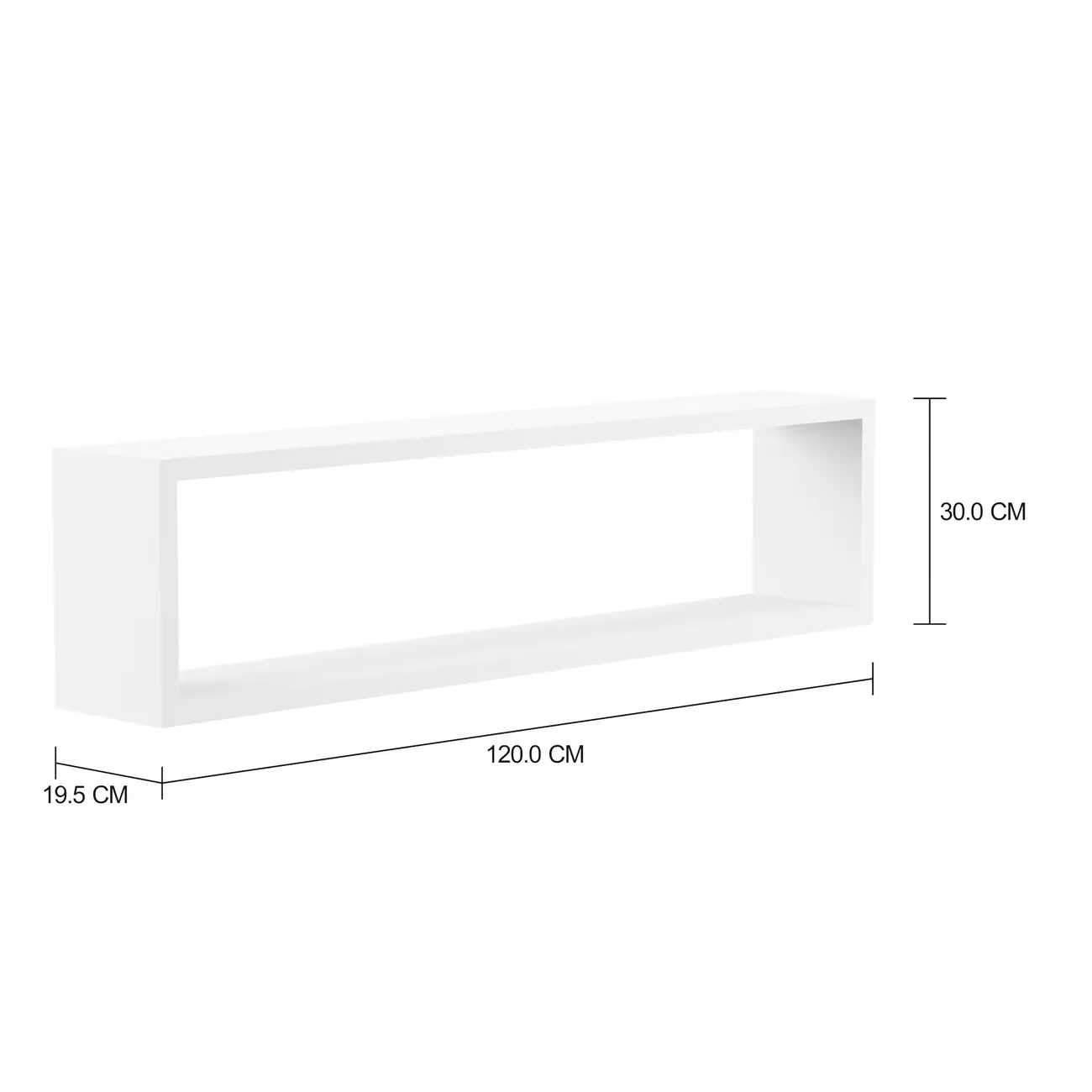 NICHO 30 CM X 1,20 M X 19 CM MOOD - BRANCO - Foto 2