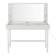 PENTEADEIRA COM ESPELHO 1,13 M X 55 CM REVEAL - BRANCO/PRATA - Foto 3
