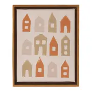 QUADRO 17 CM X 21 CM VILAREJO I - AMÊNDOA/MULTICOR - Foto 1