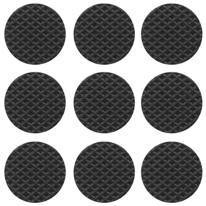 PROTETOR ANTIDESLIZANTE REDONDO GRANDE 3 CM X 3 CM COM 9 3M - PRETO - Foto 1