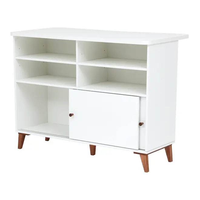 BALCÃO 2 PORTAS DE CORRER 1,20 M X 60 CM LIN - BRANCO/NOZES - Foto 5