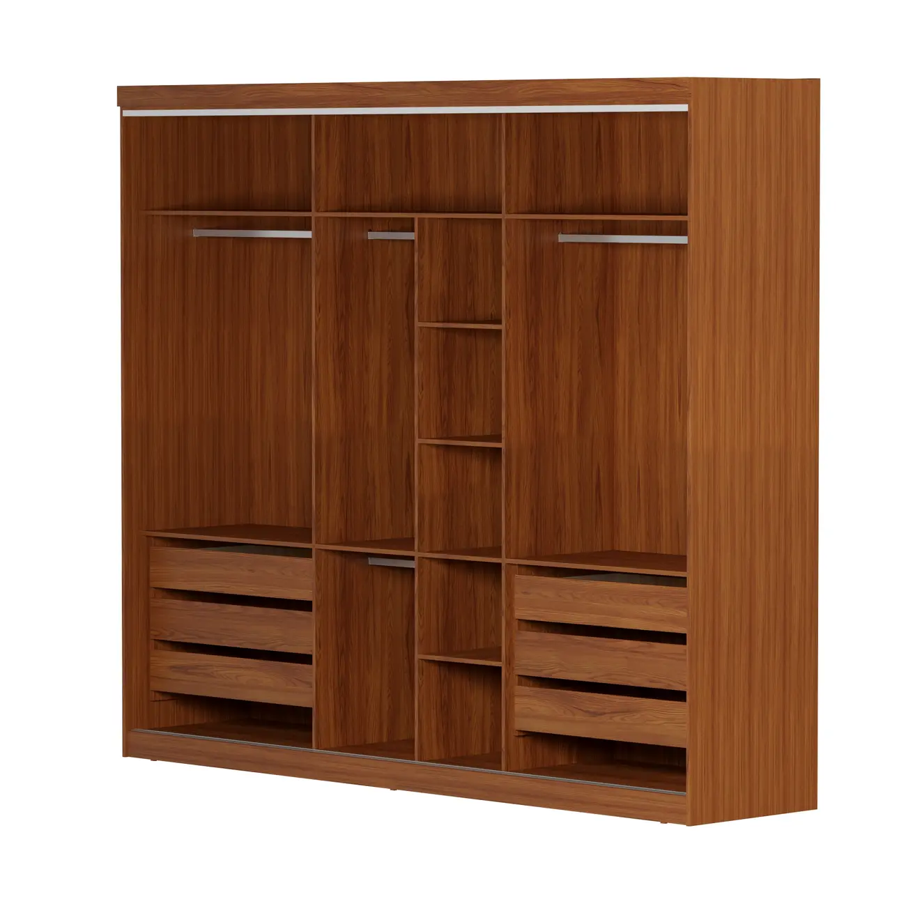 ESTRUTURA DE GUARDA-ROUPA DE CASAL 3 PORTAS FRIZ - FREIJÓ - Foto 2