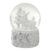 ADORNO GLOBO RENA 13 CM VILAREJO NOEL - BRANCO/INCOLOR - Foto 2