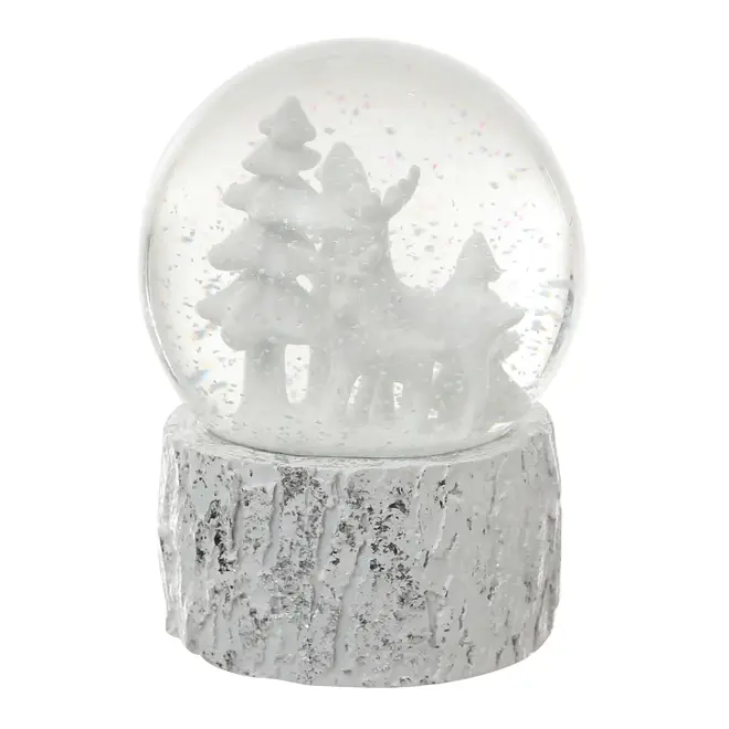 ADORNO GLOBO RENA 13 CM VILAREJO NOEL - BRANCO/INCOLOR - Foto 2