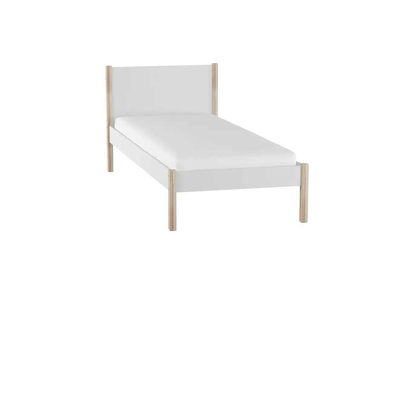 CAMA DE SOLTEIRO 78 CM PIN PLAY - BRANCO/NATURAL WASHED - Foto 1