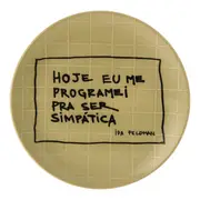 PRATO SOBREMESA IDA - SER SIMPÁTICA - VERDE CLARO/PRETO - Foto 1