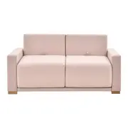SOFÁ-CAMA 2 LUGARES ORIGAMI - QUARTZO ROSA/TAUARI - Foto 1