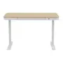 MESA DE ESCRITÓRIO REGULÁVEL E ELÉTRICA 1 GAVETA 1,18 M X 60 CM ELEVATION PLUS - BRANCO/CARVALHO - Foto 1