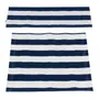 ASSENTO/ENCOSTO BLUESTRIPE PARA ESTRUTURA DE CADEIRA LEME - AZUL ESCURO/BRANCO - Foto 1